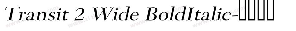 Transit 2 Wide BoldItalic字体转换